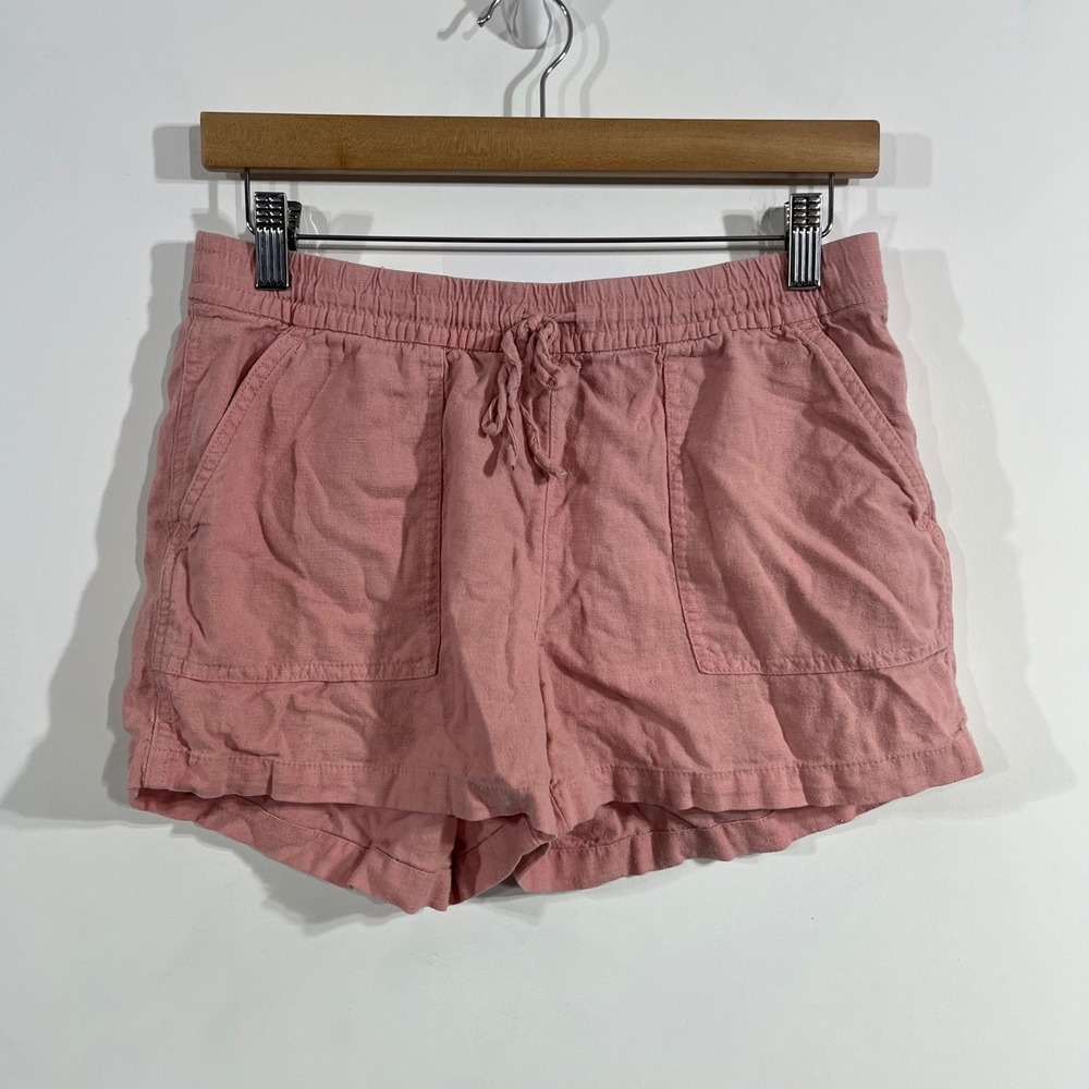 J.Crew Fisherman Preppy Linen Blend Pull On Drawstring Shorts XS Resort Coastal